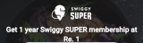Swiggy SUPER in Rs.1: get swiggy super in just ₹1